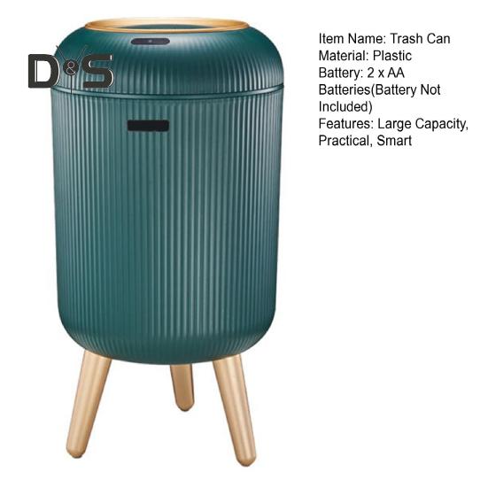 Søppelbøtte med bevegelsessensorlokk Stor kapasitet Håndfri betjening Baderom Automatisk smart søppelbøtte Søppelkurv