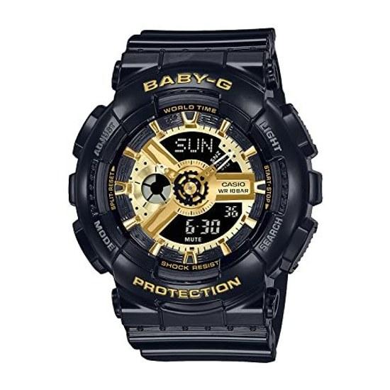 Casio Wristwatch Baby-G BA-110X-1AJF Ladies Black Gold