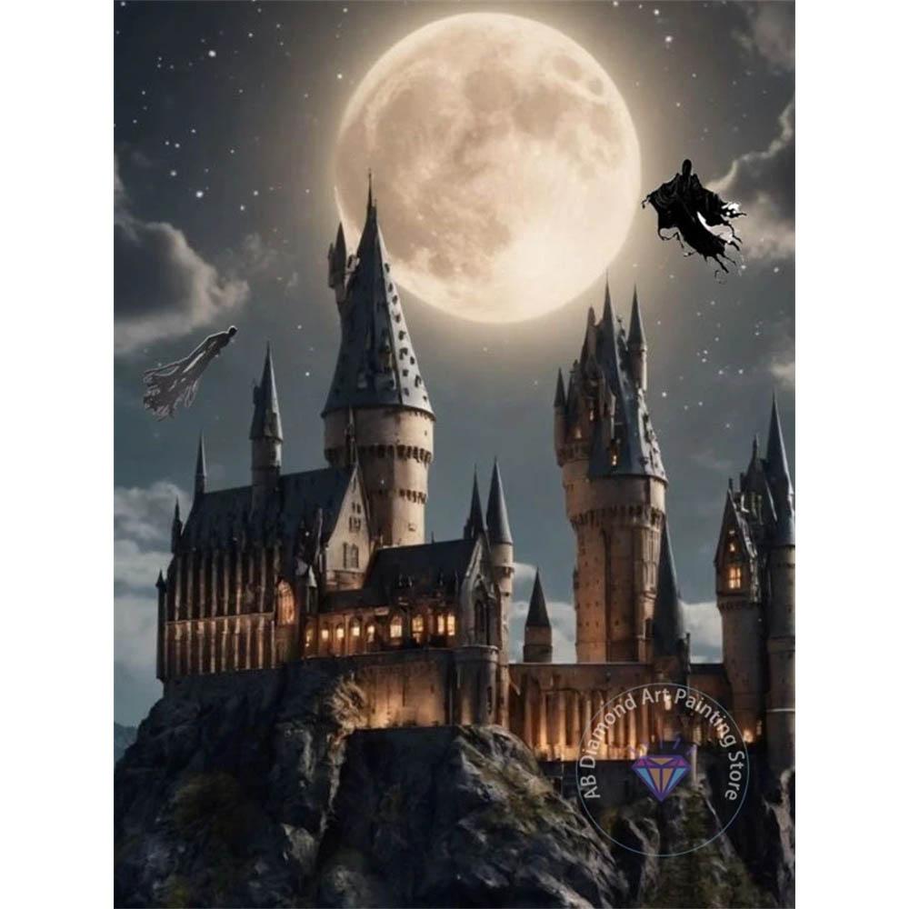 Harry Potter Holwarts Castle Picture Diamond Painting Kit 5D DIY Round Diamond Embroidery Handicraft Home Decor