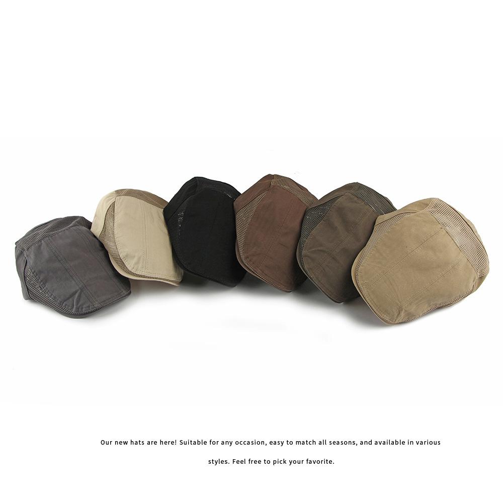 Casquette Forward en Maille d'Été pour Homme Casquette à Visière Respirante Casquette Respirante Protection Solaire Béret Rétro