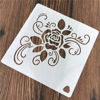 15*15cm Rose Blume DIY Schichtung Schablonen Wand Malerei Diy Sammelalbum Färbung Präge Album Dekorative Karte Vorlage