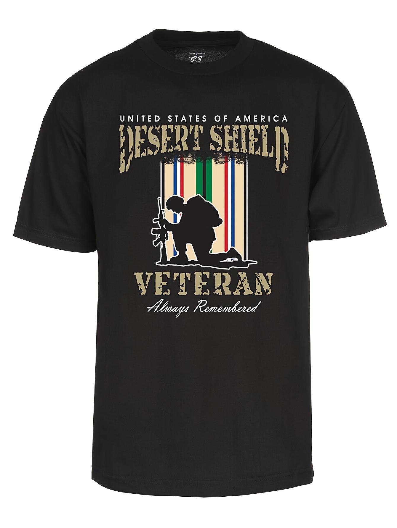 Always Remember Desert Shield US Army Veteran TShirt 100 Cotton ONeck Short Sleeve Summer Casual Mens Tshirt Streetwear S