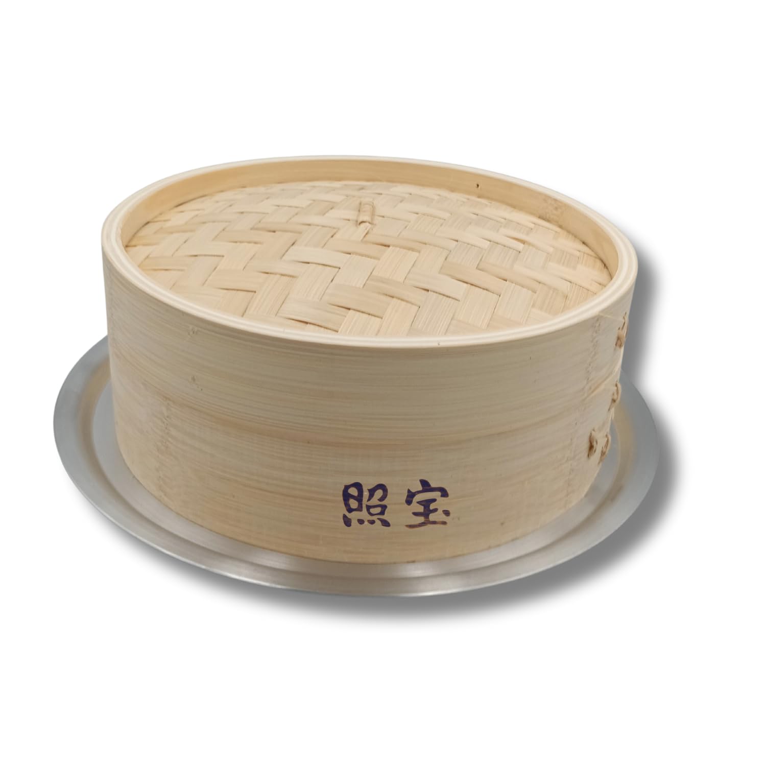 

[Teho] Teho Bamboo Steamer and [Nakamura Copperware] Made in Japan Aluminum Steaming Plate Set, 24cm