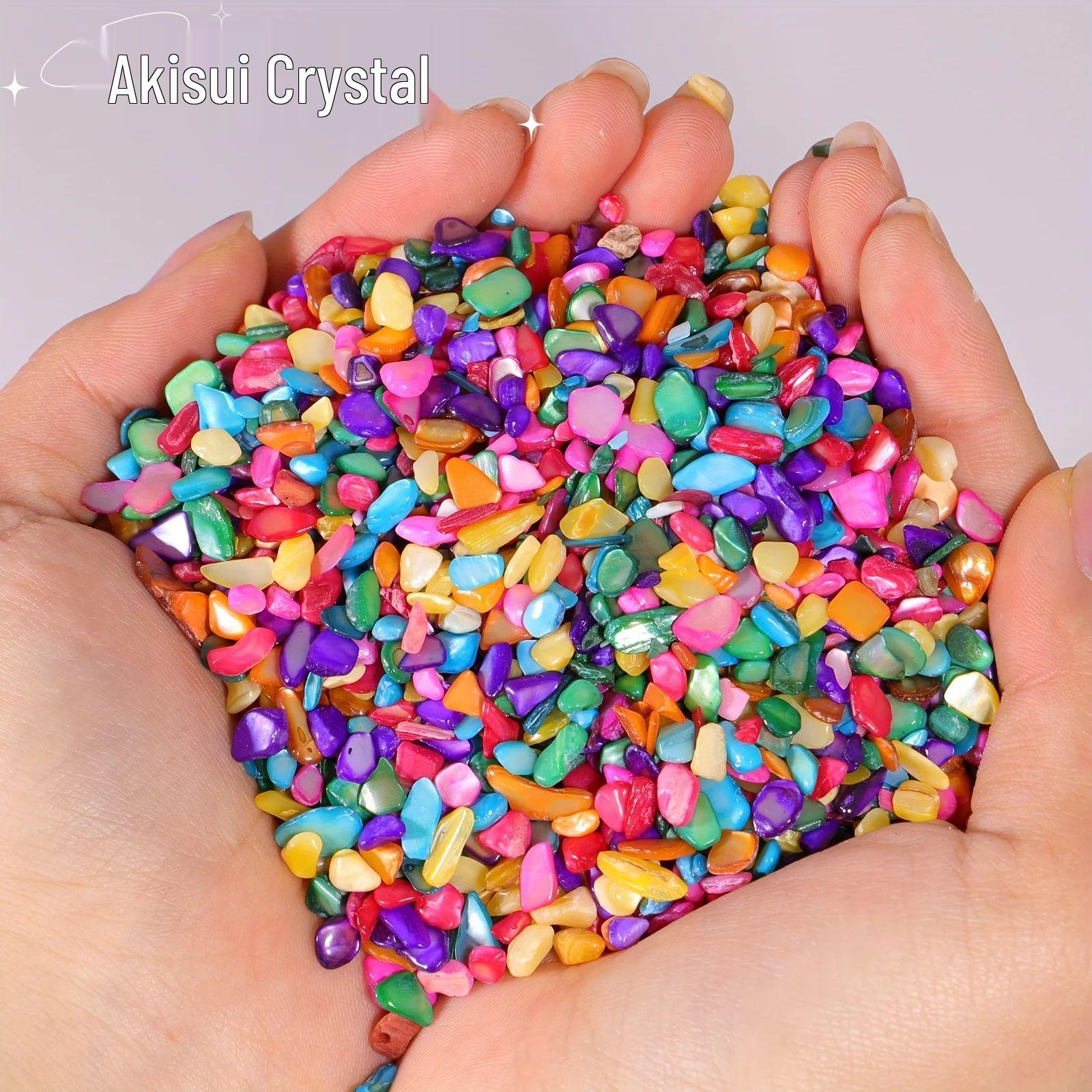 

Natural Seven-Color Shell Crushed Stone Bracelet for Purifying, Fish Tanks, Flower Pots, and Buddha Offerings. 5-8mm 100g