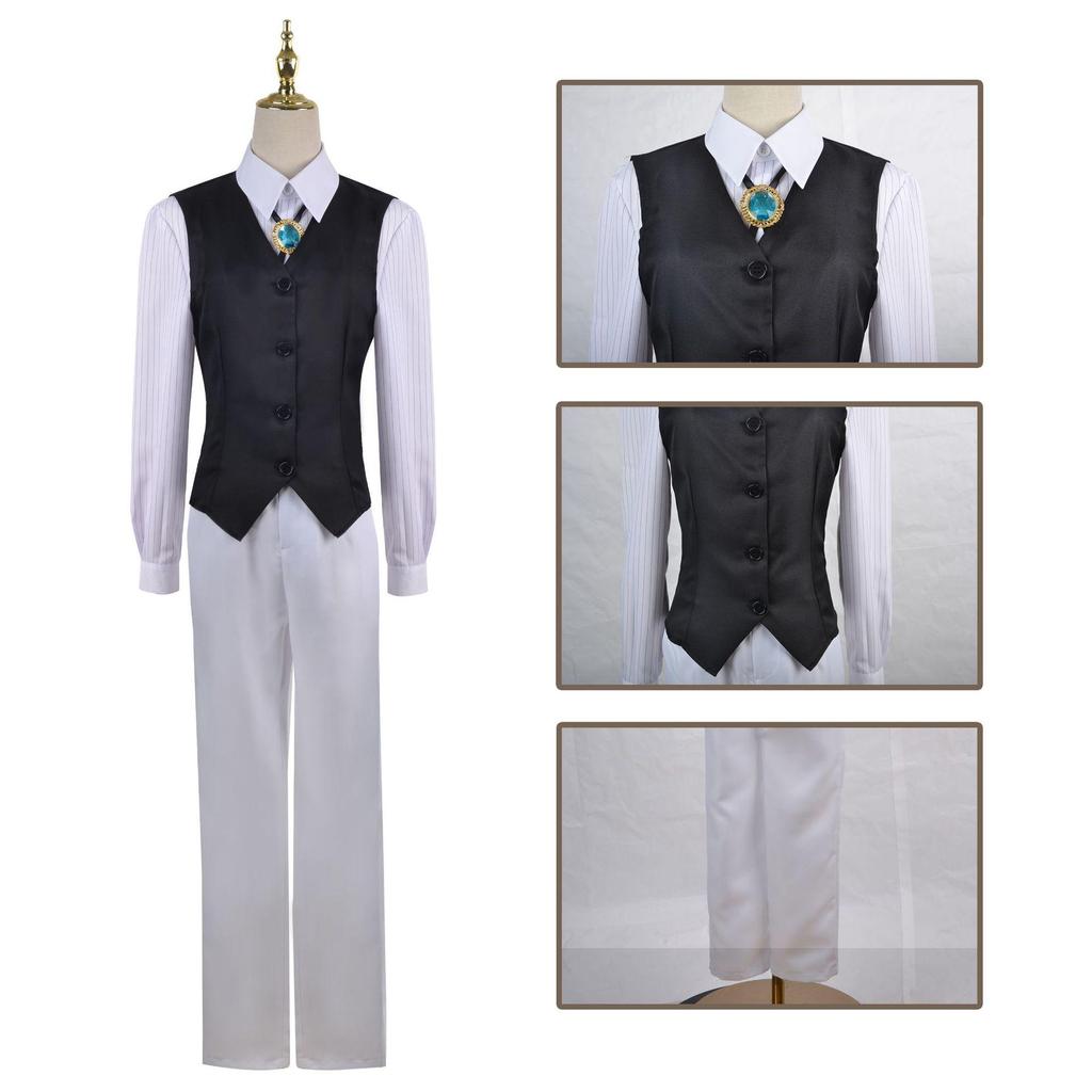 Bungo Stray Dogs Yosano Akiko, Dazai Osamu, and Nakahara Chuuya Cosplay Costume Set