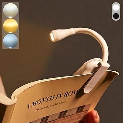 New Book Light USB Rechargeable Portable 3 Color Reading Light Book Lamp for Reading In Bed Book Lover Gifts LED BookLight