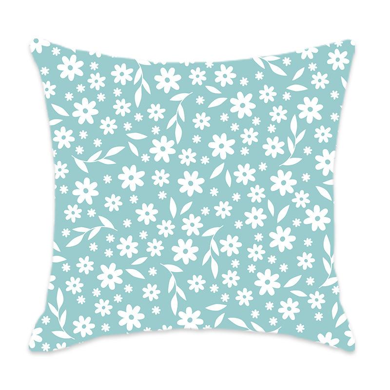 

New Floral Floral Series Pillows, Comfortable and Soft, Car Home, Bedroom, Bedside Pillows, Cushions linen-45x45cm double-sided [without pillow core]