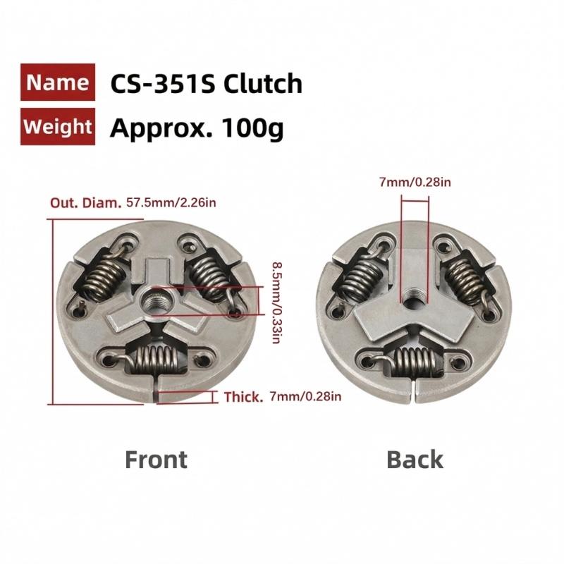 Precisions Engineered Clutch Assembly Replacement For Heavy Duty Chainsaws CS260 CS351 CS4200 Strong Steel Construction