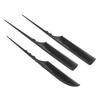 Tail Comb Professional Grade Heat Resistant Hairdressing Styling Salon Combs for All Hair Types Blac