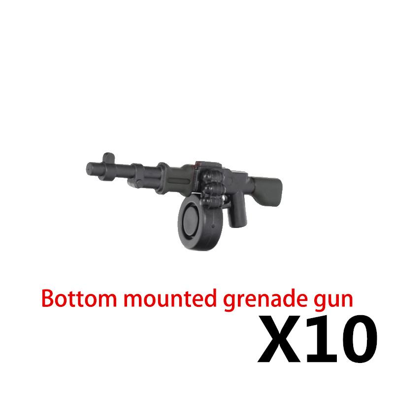 Militärwaffen MOC Bausteine Figuren Soldat US Sowjetischer Gewehr Mini-Kanone Raketenwerfer MG42 RPG Kugel Spielzeug Geschenk K022