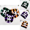 Fashion Color Blocked Striped Skull Pattern Neutral Casual Warm Knitted Hat For Streetwear And Hiphop Fans