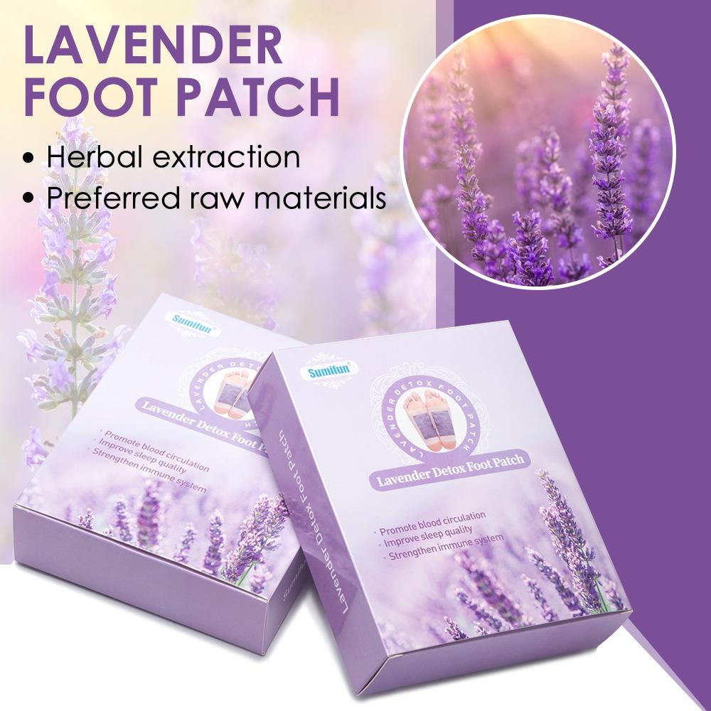 Sumifun 12/50 PCS Lavender Detox Foot Patches Relieving Foot Fatigue Effective Improve Sleep Quality Health Organic Detox Relax Foot Care Tool