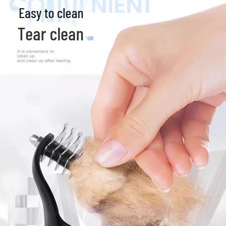 Neukundenrabatt: Tierknotenöffnerbürste - Fellpflegekamm für Katzen & Hunde, Knotenentferner für große Hunde