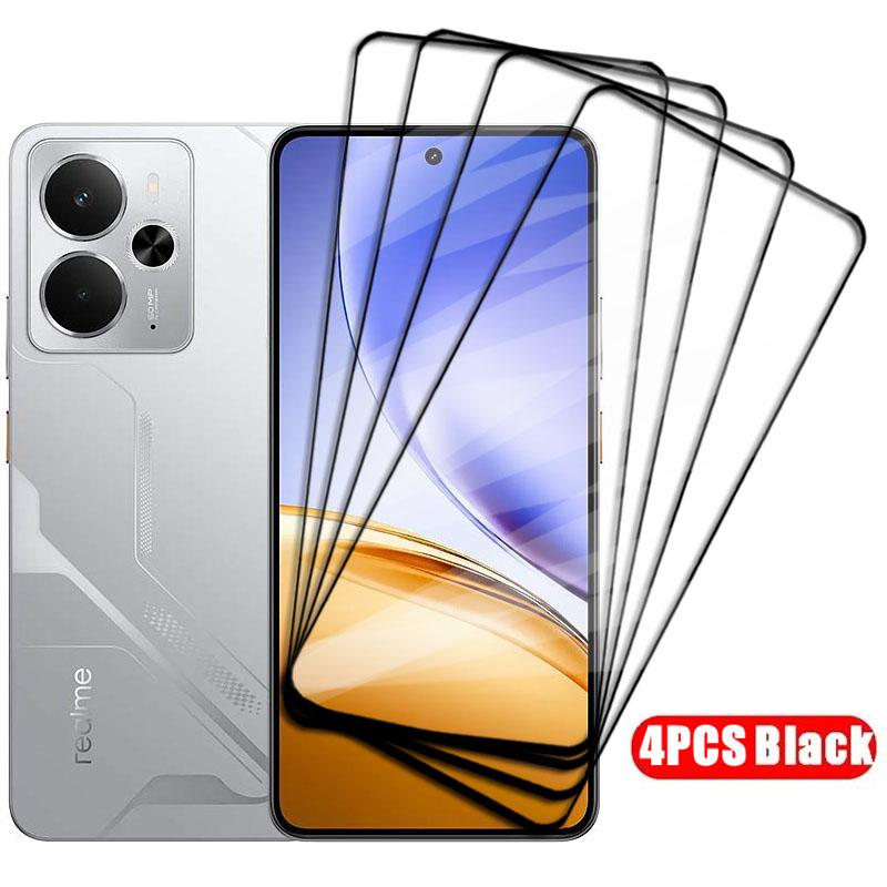 4-1Pcs Full Cover Glass For Realme 14 5G Tempered Glass For Realme 14 Screen Protector HD Protective Phone Film Realme 14