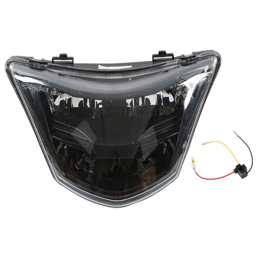 Motorradscheinwerfer Fernlicht Weiße Beleuchtung Wasserdicht Hohe Helligkeit Ersatz für LC135‑V1 Transparente Linse