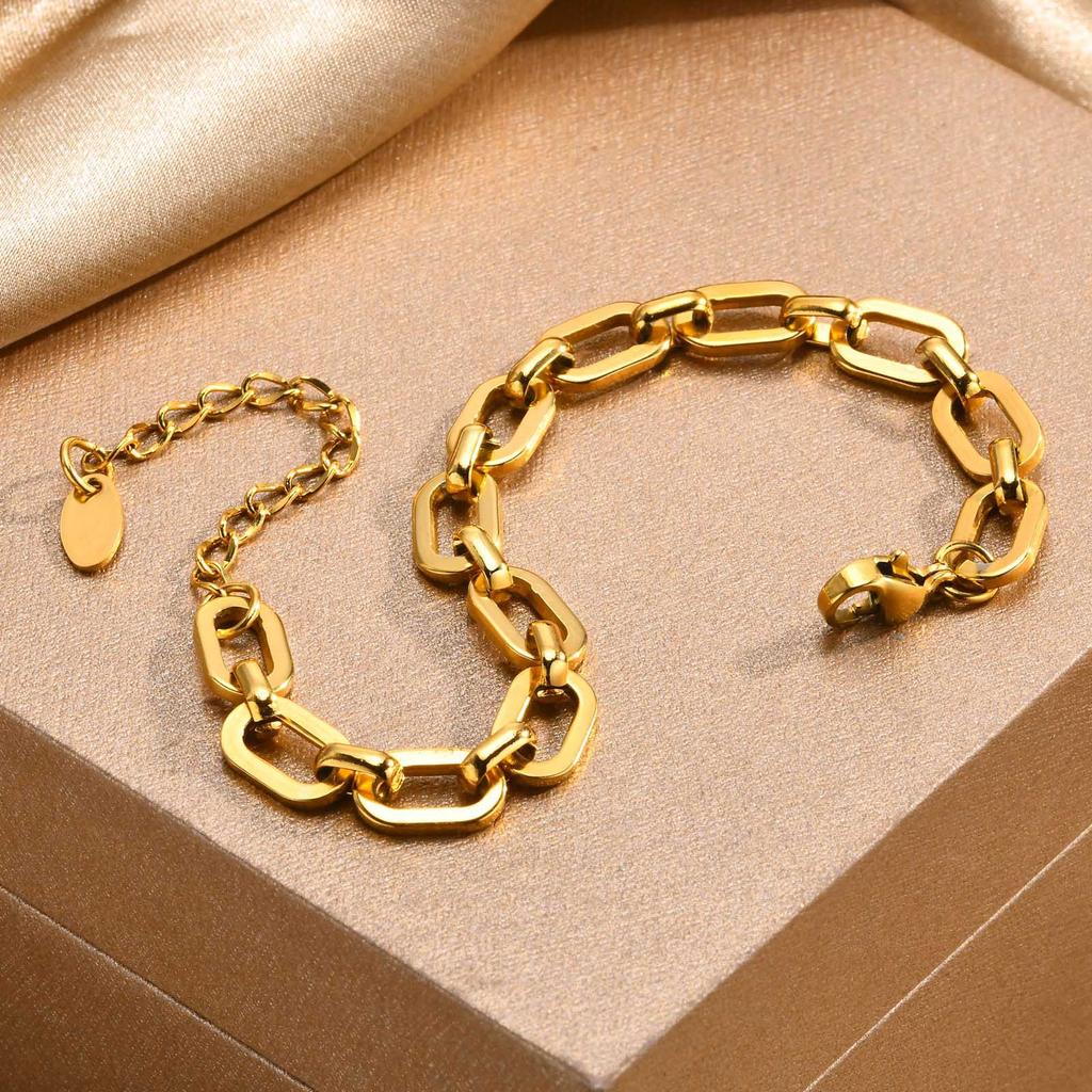 Jewelry, Stainless Steel Necklace Bracelet Set Women'S Fashion Accessories