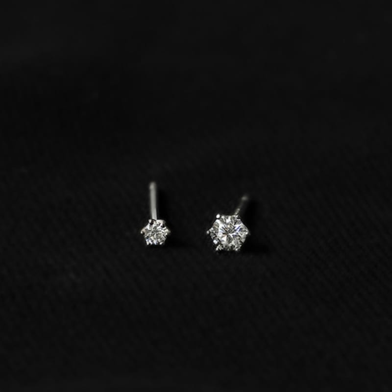 

modernlike срібло 925 моасаніт сережки з 6 крапанами міні на кожен день Silver (Silver 925)