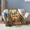 Deer Customize Your Name Blanket Warm Comfortable And Soft Blankets Are Suitable For Home Chairs Office Sofas Sofas Office Camping And Gifts For