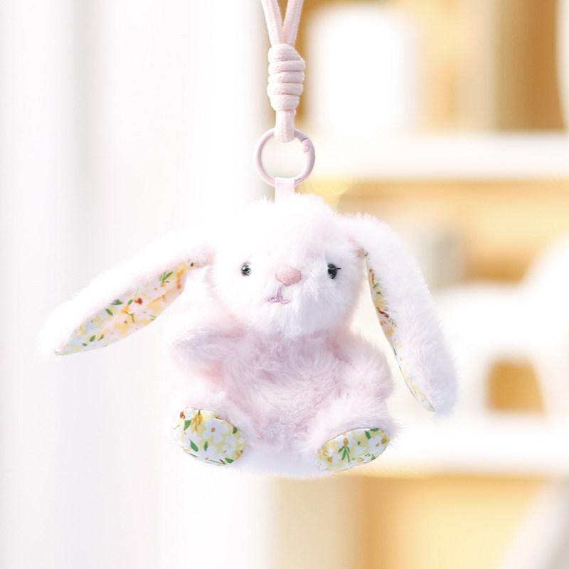 Animal Plush Bunny Pendant With Polyester Fiber Filling For Wedding Party Decor