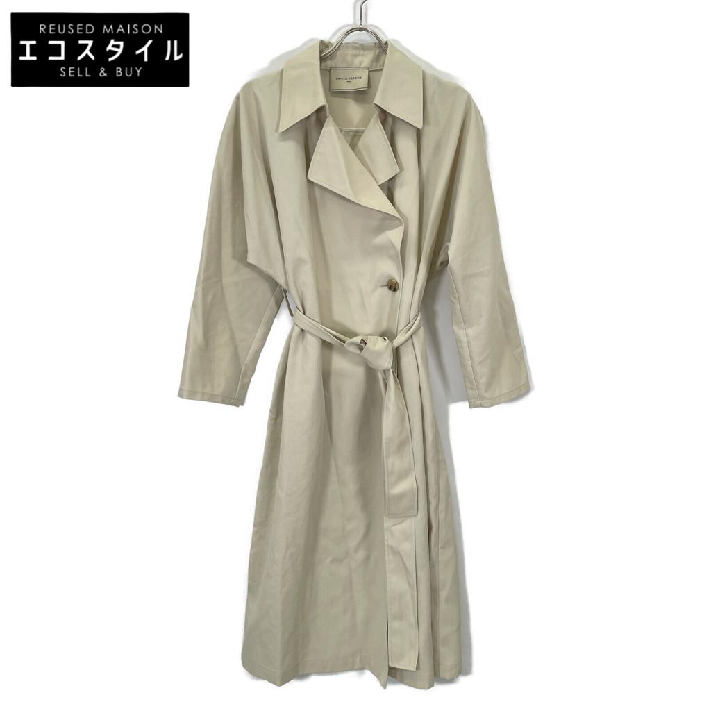 UNITED ARROWS Light Beige Back Flare Trench Coat Coat 36 Light beigeUsed