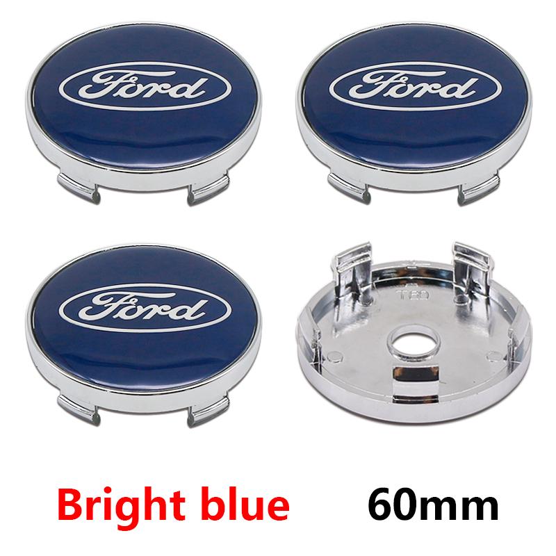 For Ford Mondeo Focus 2 3 4 Mustang Fiesta ecosport Kuga 4Pc 56mm 60mm Car Styling Wheel Center Cap Hub Covers Badge Accessories