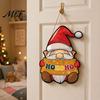 Christmas Gifts for Families Door Sign, Gnome Shape with Adjustable Hemp Rope, Vintage Hanging Decorative Signs Decoration Wall Signs, Home