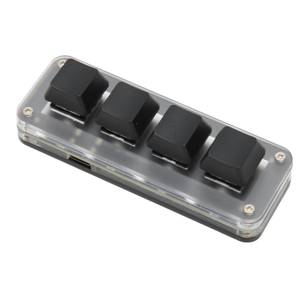 4 Fully Programmable Keys Mini Type C Wired One Handed Mechanical Keyboard for Windows