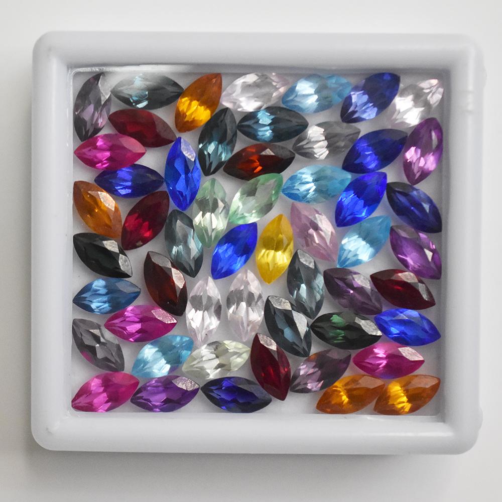 A+ Natural Mix Color Sapphire 9 Pcs 10x5 Mm Marquise Cut Lot Gemstone