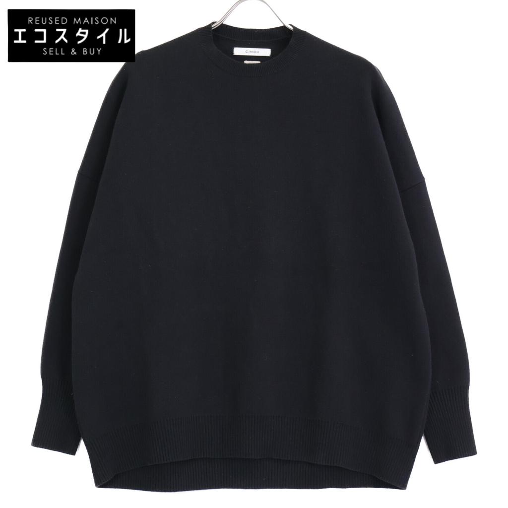 CINOH United Arrows Special Order 22WKN508 Black Oversized Knit Pullover Tops FREE blackUsed