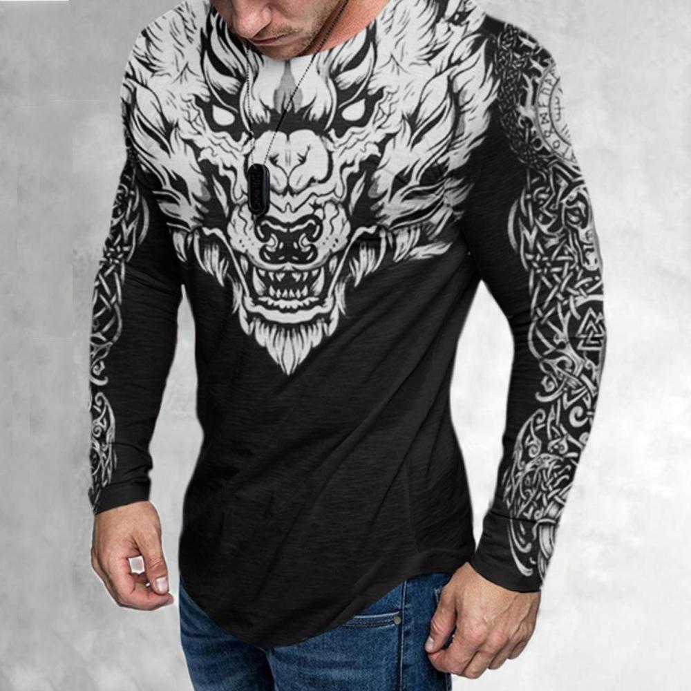 

Ретро Футболка с Длинным Рукавом Мужская Одежда 3D Принт Графическая Длинная Джерси Футболки Оверсайз Футболка Мужская Y2k Топ Винтажная Одежда 5XL