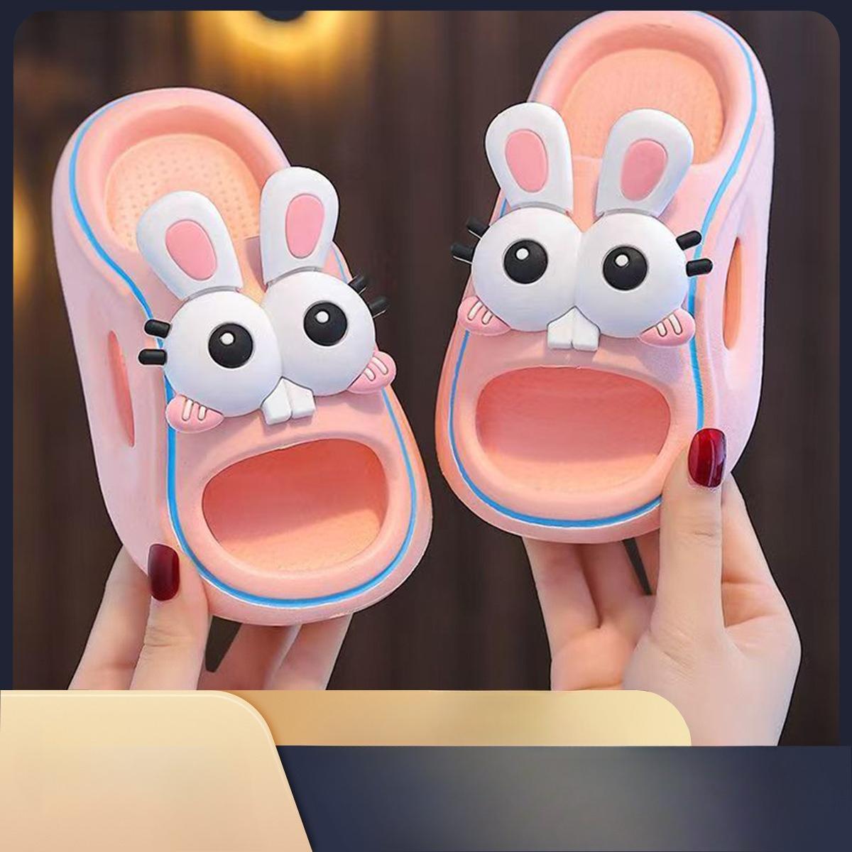 Boy s Slippers, Girl s Cartoonish Cute Anti-slip Cool Shoes 23-24 розовый