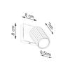 Modern white wall sconce, movable fluted spotlight for bedroom, reading, 1xGU10 10W KARBON, Sollux Lighting