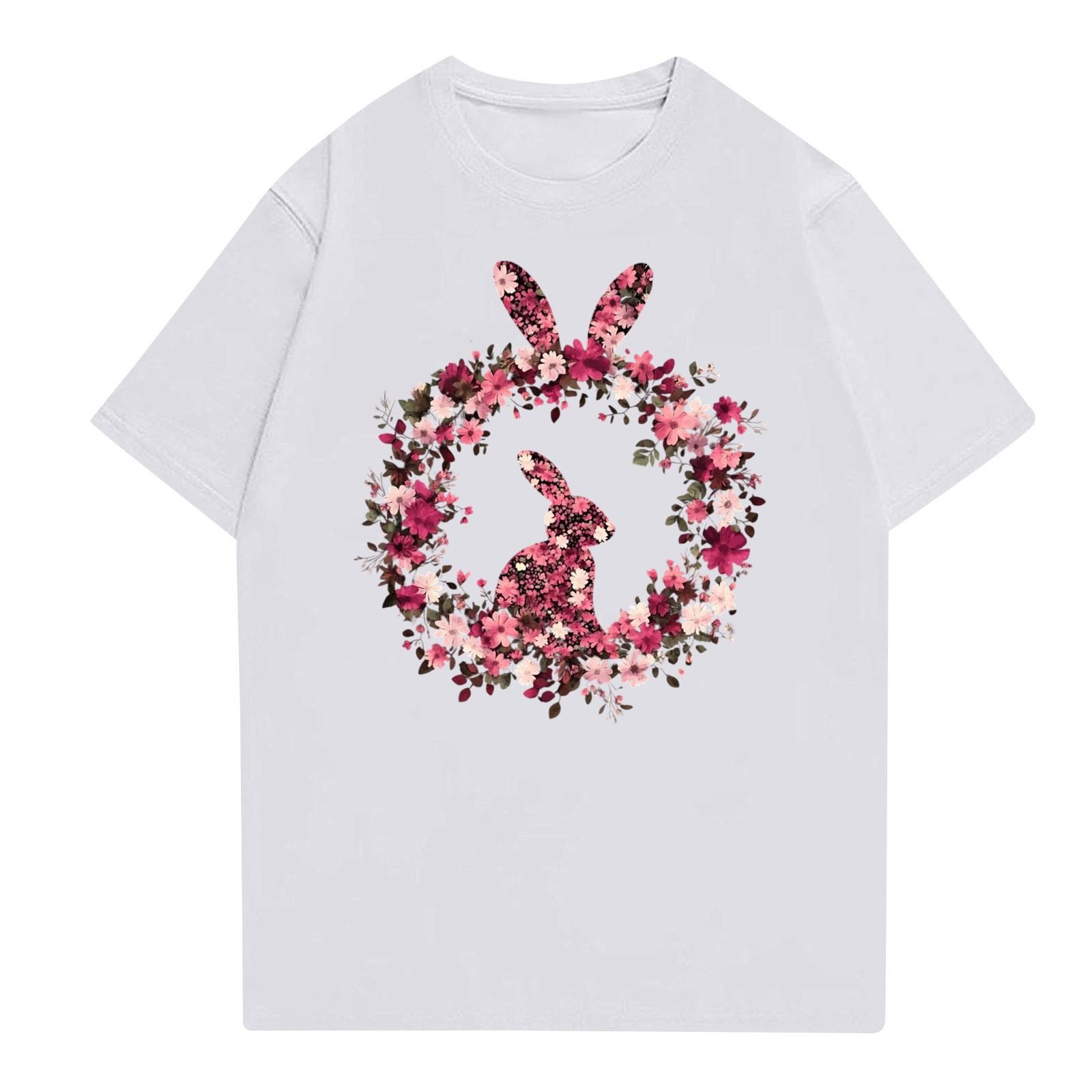 

Женская повседневная футболка с круглым вырезом и короткими рукавами с принтом XXXL белый