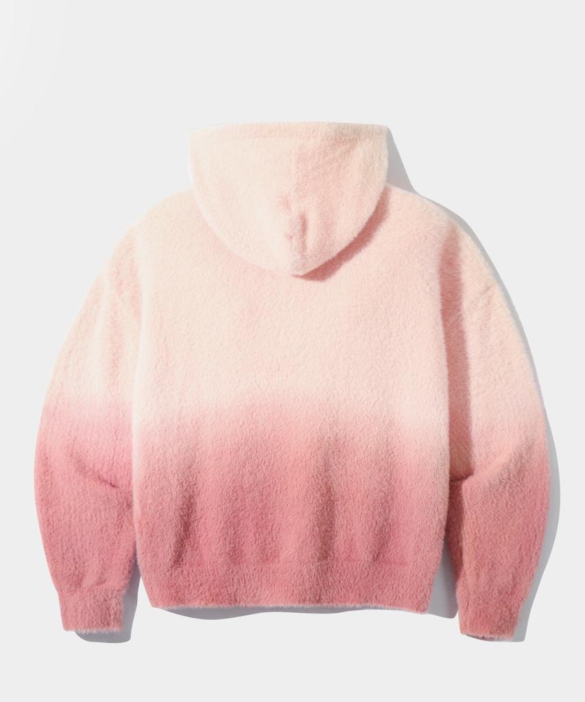 Dimiteulibeullaeg 2Way Essential Gradient Hairy Zip-Up Hoodie_Pink