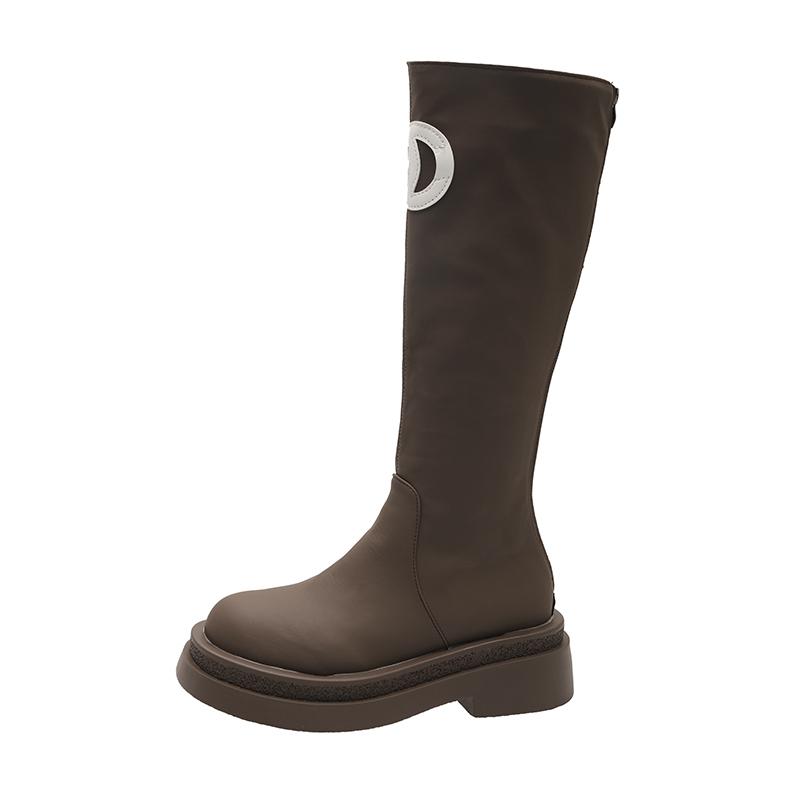 Women Boots Fashion Outdoor High Tube Boots Women Thick-soled Waterproof Shoes Women Versatile Solid Color Over-the-knee Boots