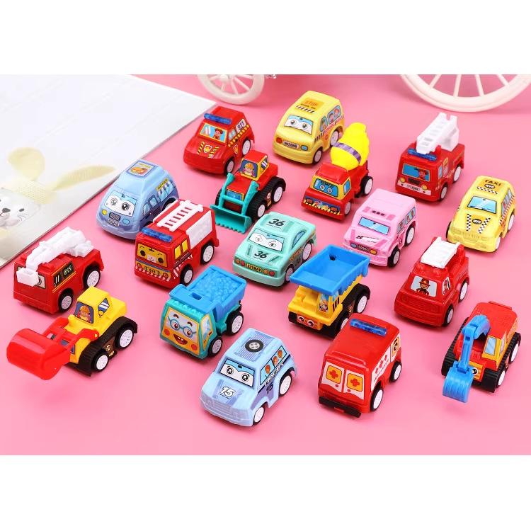 Kindergarten Back-to-School Toy: Pull-Back Car Set - Engineering & Military Vehicles in Individual Packaging