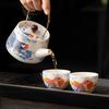 Chinese Stijl Kung Fu Reis Keramische Thee Set Draagbare Meester Kop Theepot Theekopjes Gaiwan Thee Ceremonie Kom Huishoudelijk Theeservies Nieuw