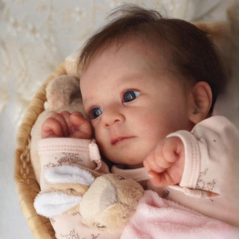 48cm Životaschopné Reborn Panenky Felicia Měkké Tělo z Látky Panenka Novorozence 3D Ručně Malovaná Živá Panenka pro Děti Společnice na Spaní Hračka