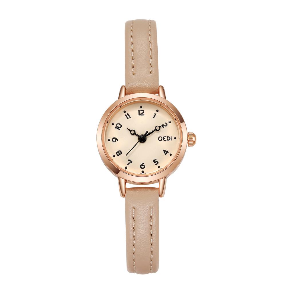 Light Luxury Simple Small Plate Watch Women'S Retro High-End Business Belt Waterproof Quartz Watch