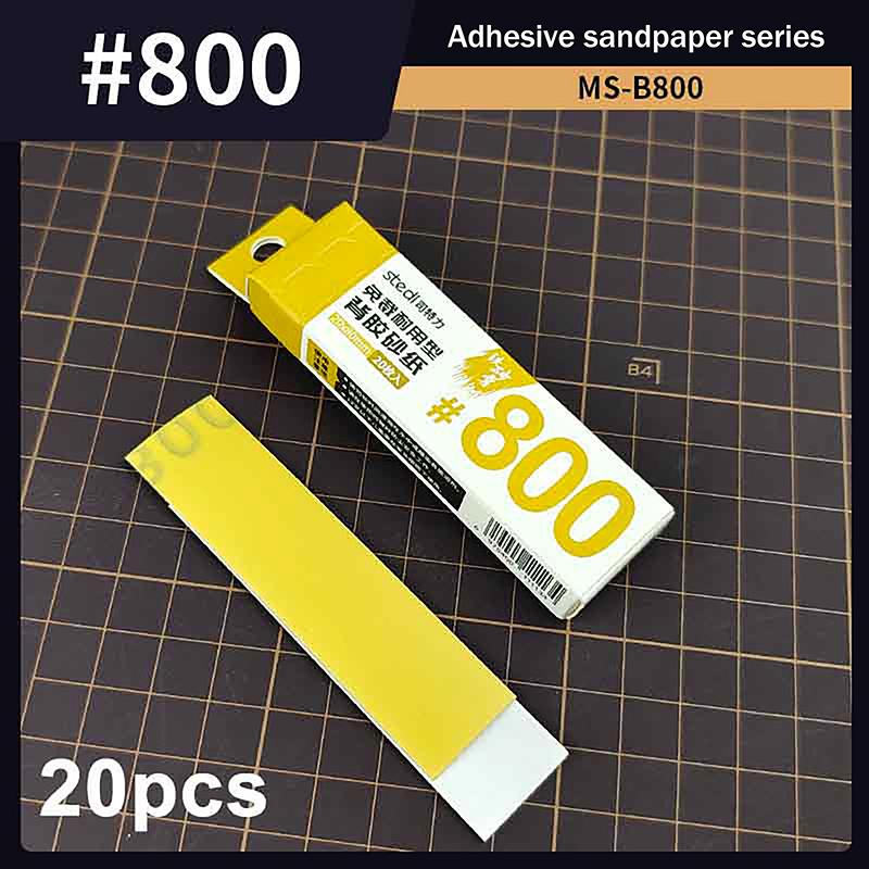 10Pcs/Box Model Sandpaper Adhesive Backed Sandpaper 20X80Mm For Professional Modeling Washable And Reusable Diy Craft Tools