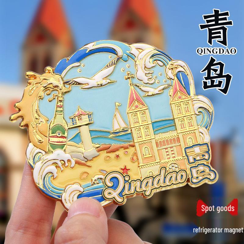 Qingdao Národní styl 3D kulturní magnetky na ledničku Suvenýry