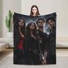 Soft Warm Blanket Decorative The Vampire Diaries Bedding Throws  Flannel Bedspread For Couch Bed Pattern Sofa Bed Cover