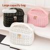 Waterproof Cosmetic Bag Large Capacity Smooth Double Zippers Soft Grip Handle Lightweight Toiletry Organizer for Trip