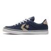 Converse All Star Tobin Pelle Patchwork Vintage Antiscivolo Durevole Scarpe da Skate Basse Sneaker Unisex Blu Marrone A02850C