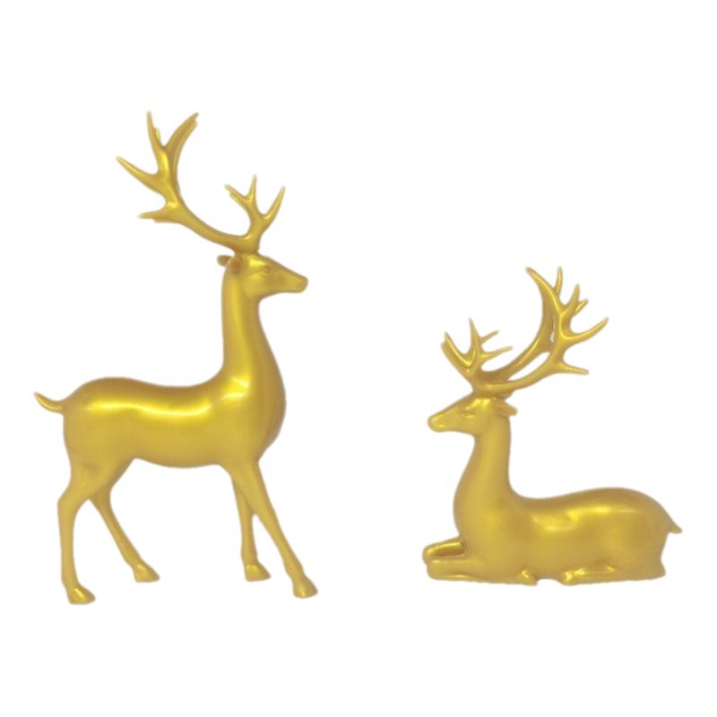 1Pcs Rustic Table Ornaments Christmas Reindeer Decor For Home Indoor Xmas Holiday Small Statue Reindeer Christmas Decoration