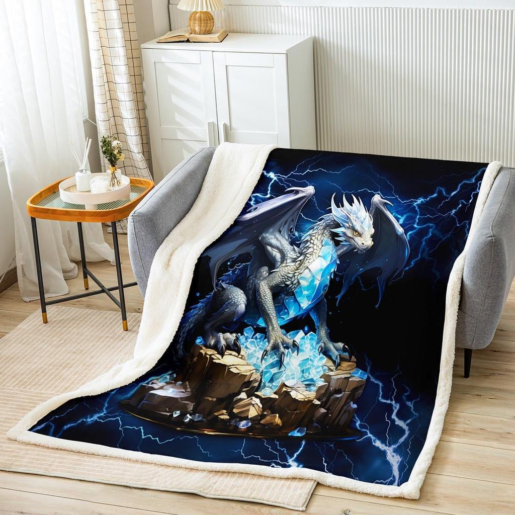 Cozy Romantic Purple Floral Sherpa Throw Blanket Soft Lightweight Fleece for Bed Sofa Chair Office Perfect Gift X Inches