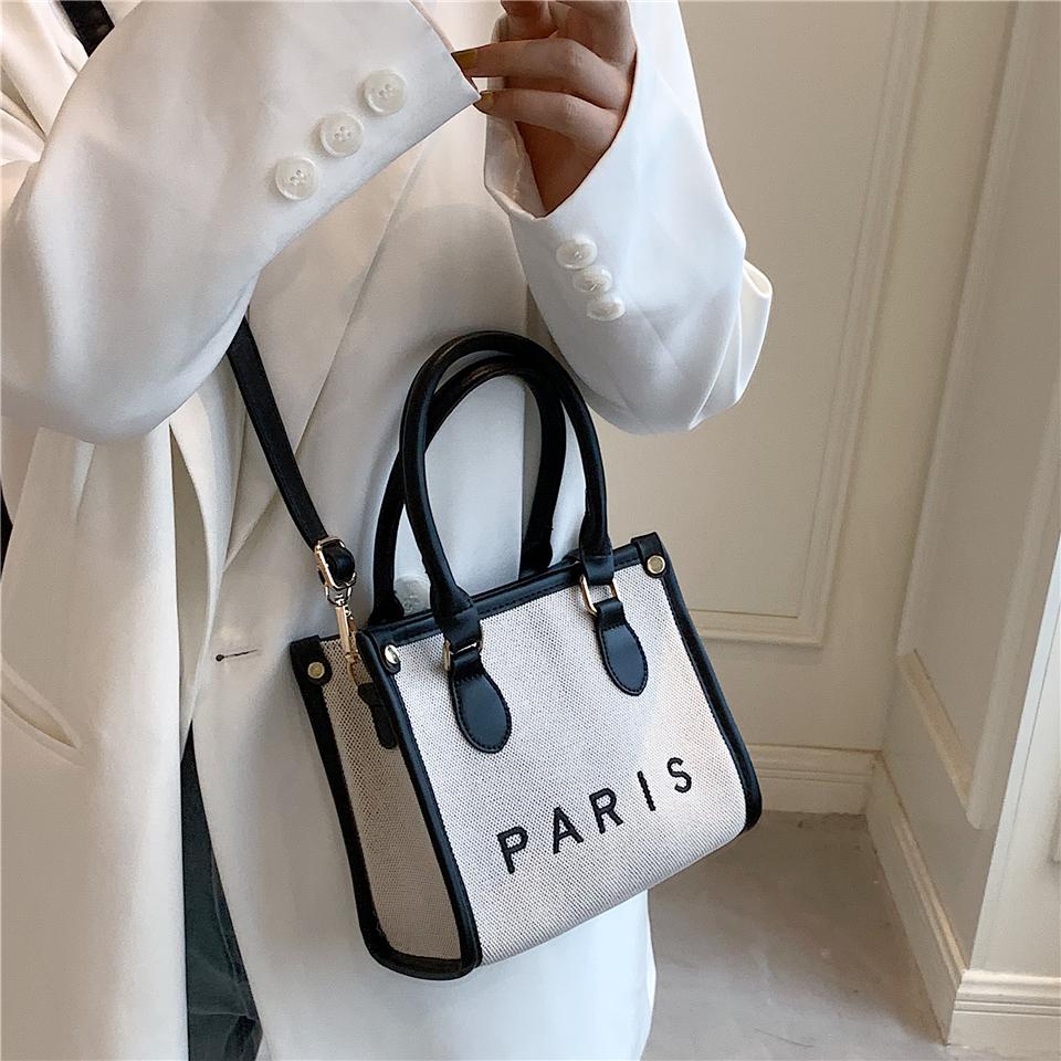 

Embroidered Canvas Tote Bag – Vintage Style Shoulder & Crossbody Commuter Bag for Women, Reusable Shopping Bag M чорний