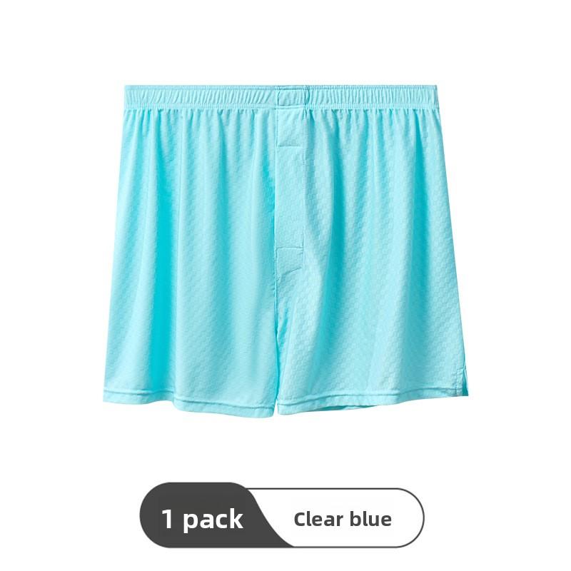 Men's Spring and Summer Ice Silk Loose Home Breathable Comfortable Boxer Briefs