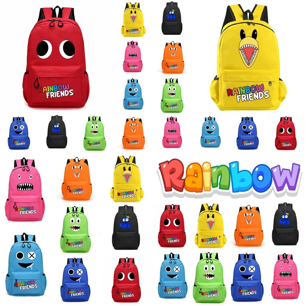 Rainbow Friends Original Design Canvas Backpack For Children Medium Size 20-35l Capacity