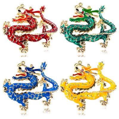 Zodiac Dragon Year Brooch Sense Niche Totem Pin Men'S Suit Jacket Corsage Accessories Chinese Style